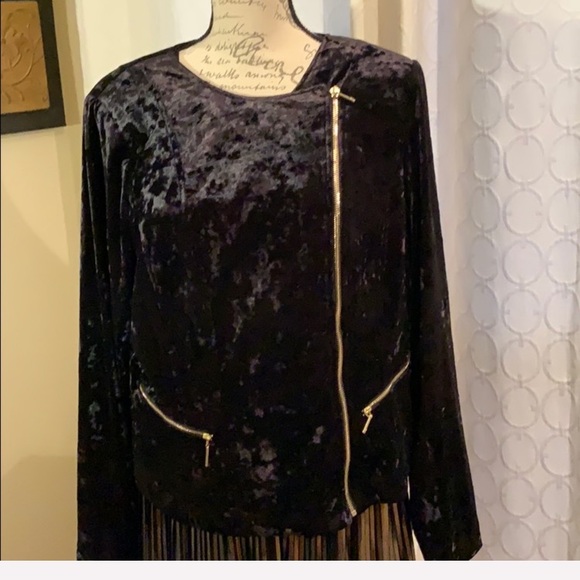 Black and gold velvet jacket size XL - Picture 2 of 3